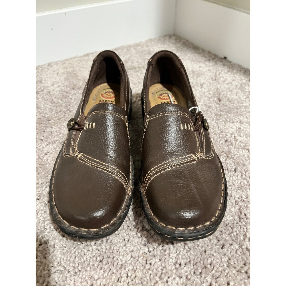 Earth Spirit Brown Leather Slip On Loafers WMES4320002 Womens 7.5 - Picture 8 of 10